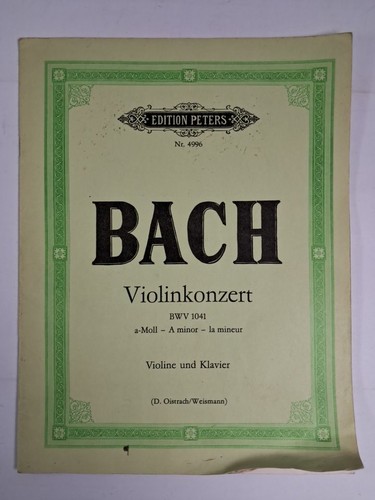 Noten bach violinkonzert - bach,