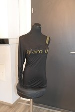 Damen T-Shirt Shirt Schwarz Blind Date Gr. 34 Gold Strass