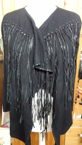 Jacke mit fransen schwarz - jacke,mit, fransen,schwarz,zara