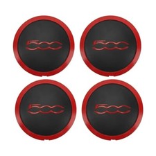 4 Stück Fiat 500 C L X Nabendeckel Raddeckel Felgendeckel Rotes 51884863