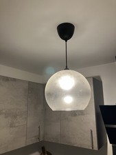 Deckenpendelllampen mit Glaskugel (groß).3 Stück identisch.Gebraucht .