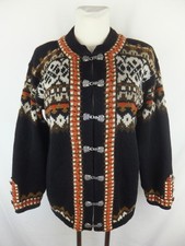 NORLENDER Norwegen Strickjacke  100% Wolle  44 / 46  Norwegermuster  TOP ZUSTAND