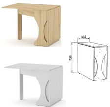 Esstisch FLEXI ausklappbar Klapptisch Tisch klappbar Eiche Sonoma Weiß Bürotisch