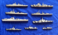 1:1250, 9x Modellschiffe, Fa. Hansa, Zerstörer, Fregatten, u.a. UdSSR