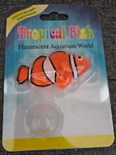 Neon leuchtender Gummi Clownfisch Nemo 6cm orange Dekoration Aquarium Nano Cubes