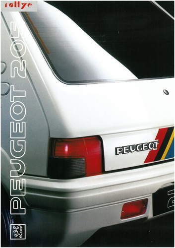 Prospekt peugeot 205 rallye - 205,