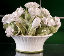 antik Blumenkorb Blumen