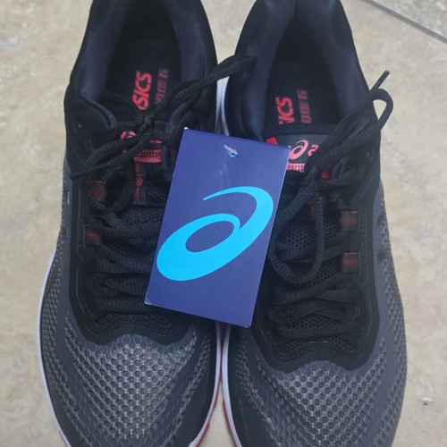 Asics black gray red white - asics,