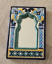 Vintage Spiegel ARTECER S.L. Keramik  Spanien handbemalt 