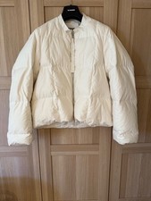Jil Sander Parka Seide/Baumwolle Parka mit Daunen in Altweiss M