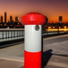 Absperrpfosten Parkplatzsperre, Pylon Klappbar 1m abschließbar, Neuwertig