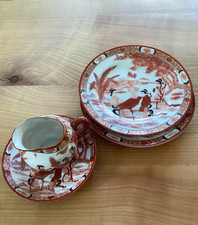 2 x Teller + 1 Unterteller + 1 Milchkännchen Geisha Nippon Tokusei Japan