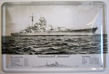 Blechschild Schlachtschiff