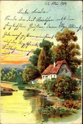 Künstlerkarte 1904 stempel - künstlerkarte,