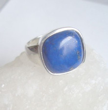 Ring mit Lapis Lazuli, 925er Silber, Gr. 17,2 - Blau