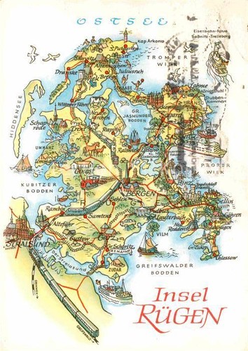 Insel ruegen landkarte - ruegen,