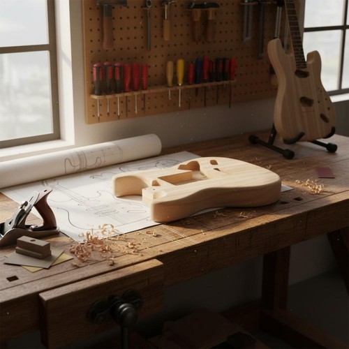 Gitarrenkorpus aus ahorn - e-gitarrenkorpus,