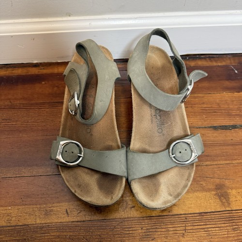 Papillio olive green - olive, suede