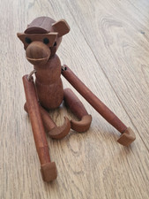 Vintage Kay Bojesen Holzaffe Klammeraffe Mid Century Teak Teakholz dänischDesign