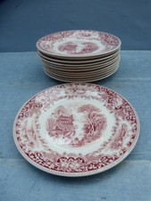 28306. Beilagenteller Teller Old England rot Royal Sphinx 12 Stück   20 cm