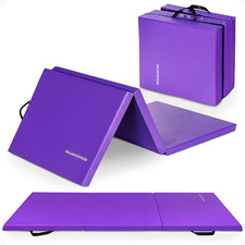 BalanceFrom Sportmatte Fitnessmatte Gymnastikmatte faltbar Handschlaufen16