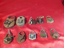 10 Antike Alte Vorhängeschlösser Schloss ? Mit Schlüssel Konvolut (5761)