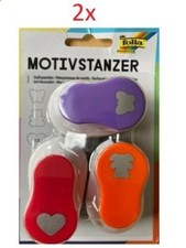 2x set Folia Motivlocher Weihnachts Kunststoff Stanze Metall Motivstanzer Locher