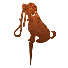Rost-Deko Gartenstecker Hund