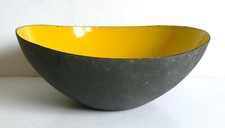 GELBE KRENIT SCHALE HERBERT KRENCHEL ORSKOV DENMARK 24,5 CM MIDCENTURY DESIGN