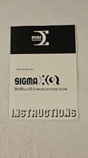 Sigma XQ 39-80 mm f3.5 Macro-System Zoom / englisch  / Bedienungsanleitung