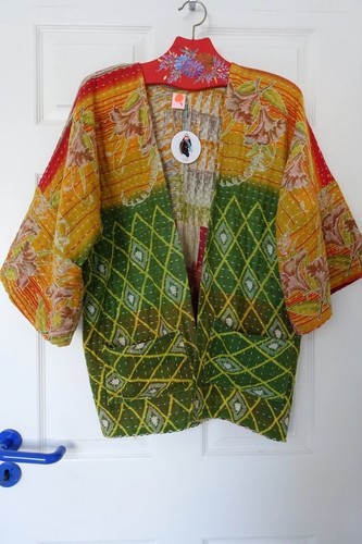 Kimono jacke bestickt kantha - jacke,