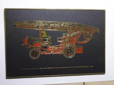 altes Bild Relief Feuerwehr "1904 erste Automatische Drehleiter der Welt"