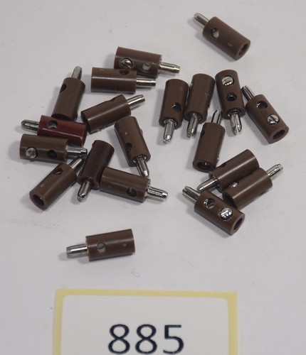885 20x bananenstecker braun - #885,