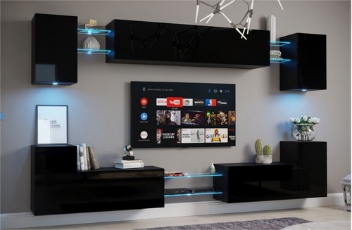 Moderne wohnwand schrankwand - moderne,