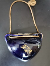 Kleine Alte Wand Vase Cobalt