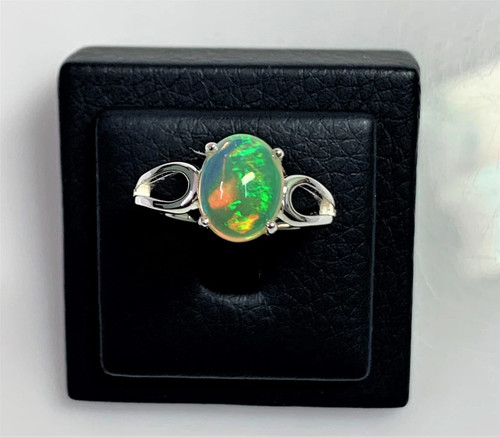 äthiopischer feueropal ring - feueropal,