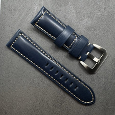 Panerai Uhren Leder Armband Premium 24mm blau *EU*