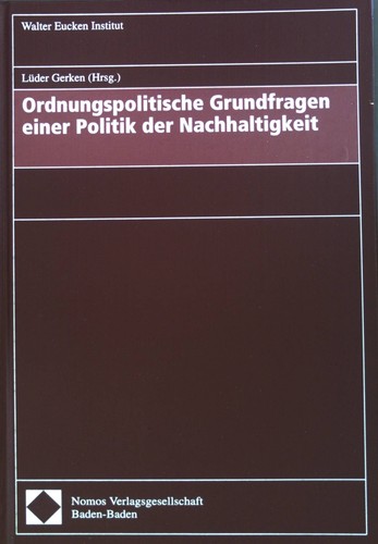 Ordnungspolitische grundfragen - ordnungspolitische,