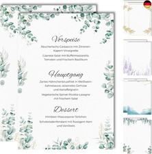 15 Blanko Menükarten für