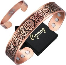 1X Kupfer Armband Männer Herren 9 Ultrastarke Magnete 99% Reines Verstellbar Neu