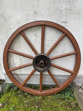 Altes Wagenrad Holz mit Eisenreifen Ø ca.95 cm – Originales Deko‑Objekt
