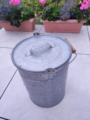 Ascheeimer silber mit deckel - ascheeimer,, silber,