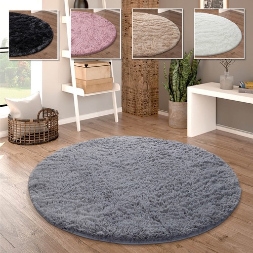 Hochflor teppich rund - teppich,