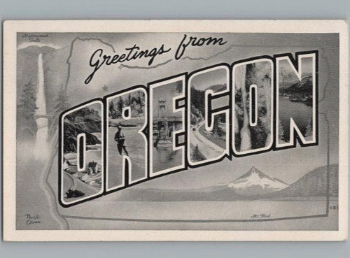 Grußkarte aus oregon - grußkarte,