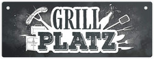 Grillplatz Metallschild XL