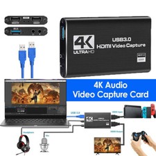 1x 4K Video Capture Card USB 3.0Audio Video Game Capture Device 1080P HDMI 60fps