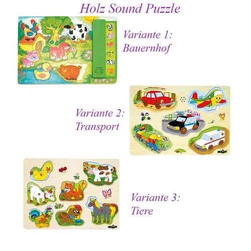 Sound holz puzzle kinder tiere - holz,