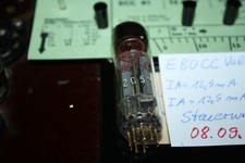 1 x Röhre E 80 CC von Valvo Gold Pin, getestet, gut 12,5 mA / 12,5 mA