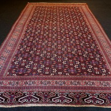 Orient Teppich Jomud 430 x 250 cm Antik Tekke Hauptteppich Alt Turkmen Buchara