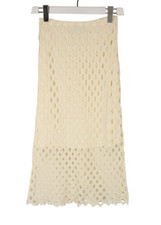 SANDRO Rock Damen SMALL Midi zweilagig gefüttert Häkeldetail Reißverschluss